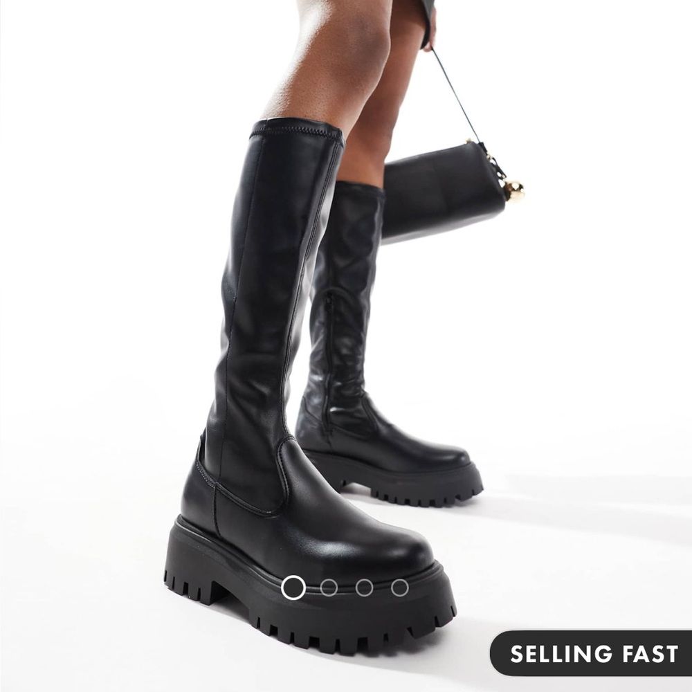 ASOS Black Over the Knee Boots Elegant Style